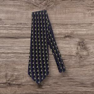 Vintage Elegant Geometric Patterned Tie - Hand Made Silk